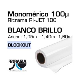 Vinilo imprimible monomérico blackout brillo Ritrama RI-JET 100