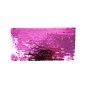 Parche lentejuelas rectangular rosa-bco 19.5x10cm