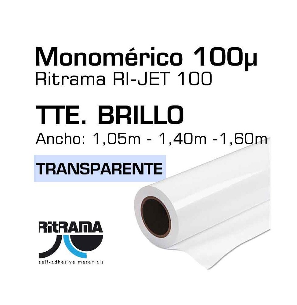 Vinilo imprimible transparente monomérico brillo Ritrama RI-JET 100