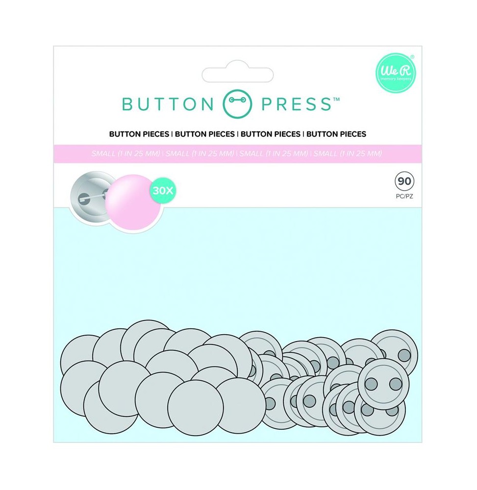 Button Press chapas tamaño pequeño 25mm