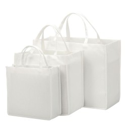 Tote bag de lino yute blanco 25x25x10 cm